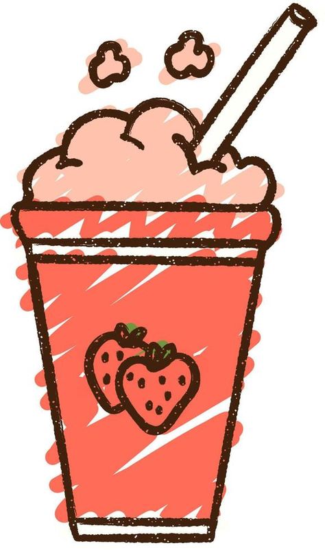 Strawberry Smoothie Chalk Drawing Smoothie Drawing, Milkshake Drawing, Paint Sample Art, Berry Smoothie With Yogurt, Board Drawing, Paint Sample, Vector Character Design, Raspberry Smoothie, Strawberry Milkshake