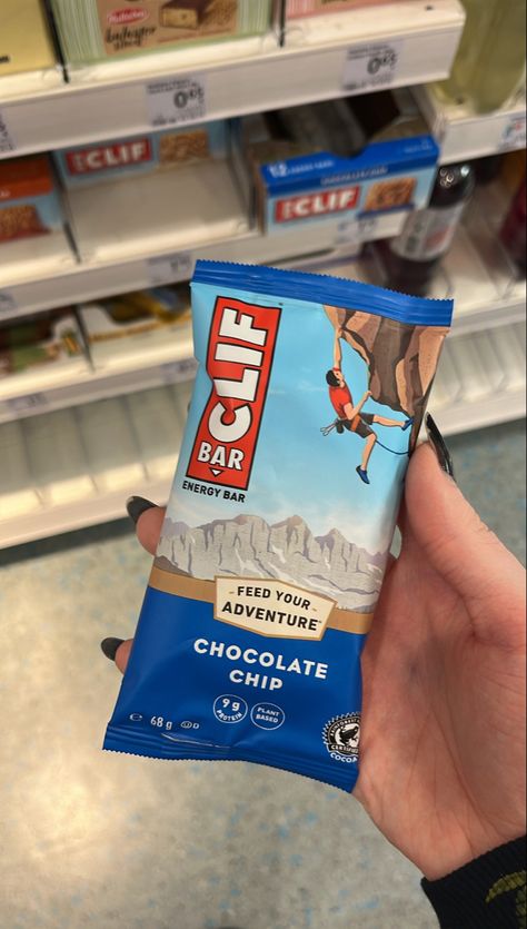 Granola Bar Aesthetic, Clif Bar, Clif Bar Aesthetic, Cliff Bars, Clean Protein Bars, Granola Life, Protein Bar, Grocery Store Items, Clif Bars