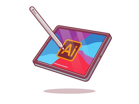 illustrator for iPad is out now! ✍🏼 ✒️😸 on Behance Ipad Logo, Hand Base, Gacha Drawing, Free Business Logo, Wooden Phone Holder, Club Bedroom, Logo Youtube, Logo Instagram, Logo Colors