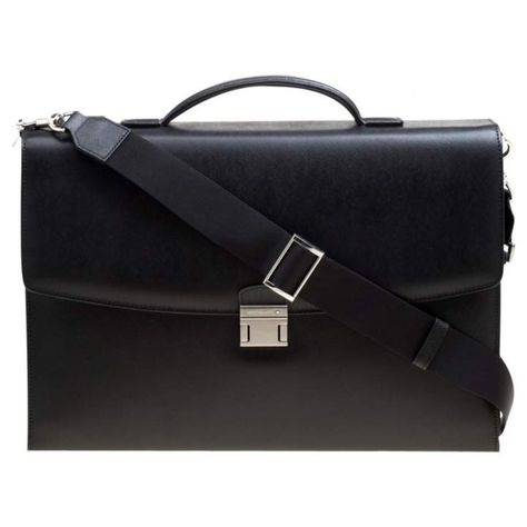 Montblanc Black Leather Bag Montblanc Bag, Handbags Big, Black Briefcase, Black Leather Briefcase, Briefcase Women, Black Leather Bag, Big Bad Wolf, Bags For Men, Bad Wolf