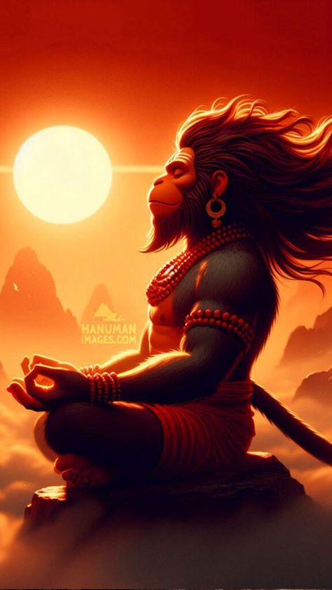 lord hanuman in deep meditation | Hanuman images Bhakti Aesthetic, Wallpaper Hanuman, Hanuman Dada, Meditation Images, Creature Creation, Hanuman Images Hd, Jai Bajrang Bali, Hanuman Ji Wallpapers, Hanuman Hd