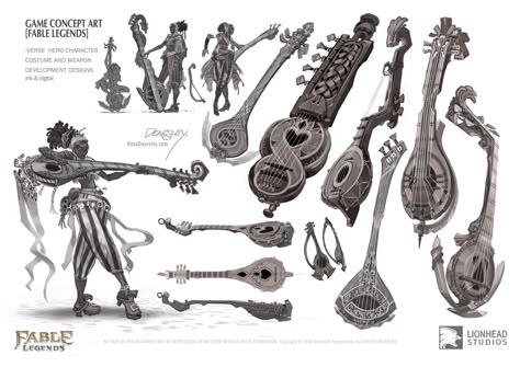 Bard Instruments, Dragonborn Bard, Fable Legends, Bard Aesthetic, Dnd Bard, Thesis Ideas, Hero Character, Pixel Game, Instruments Art