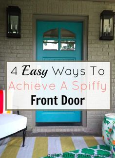 4 easy ways to achieve a spiffy front door Front Door Decal, Home Wall Painting, Outdoor Renovation, Creative Wall Painting, Feng Shui Bedroom, Feng Shui Decor, Front Door Porch, Door Decals, Bedroom Essentials