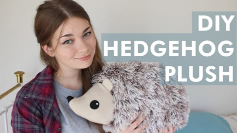 Hedgehog Plush  •  Free tutorial with pictures on how to make an animal plushie in under 180 minutes Diy Hedgehog, Hedgehog Plush, Hedgehog Craft, Plushie Patterns, Sewing Stuffed Animals, Plush Pattern, Sewing Toys, Sewing Projects For Beginners, Love Sewing