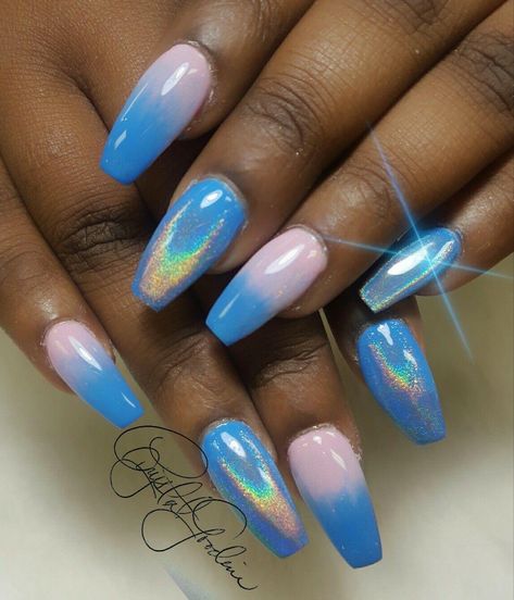 #nails #nailart #nailsofinstagram #u #manicure #beauty #nail #gelnails #nailsoftheday #nailsonfleek #nailstagram #nailsart #nailstyle #instanails #naildesign #acrylicnails #nailsdesign #inspire #naildesigns #love #nailswag #as #nailpolish #nailtech #unhas #gel #nailsnailsnails #nailartist #fashion #gelpolish Blue Fade Nails, Blue Ombre Nails, Ombre Nail Designs, Summery Nails, Blue Ombre, Nails On Fleek, Ombre Nails, Nail Artist, Nail Tech