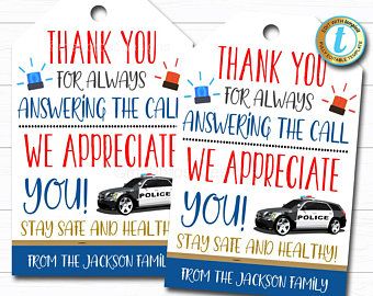 Sro Appreciation, Police Appreciation Gifts, Firefighter Appreciation, Police Crafts, Thanksgiving Snoopy, Christmas Kindness, Police Appreciation, Classroom Goals, Volunteer Gifts