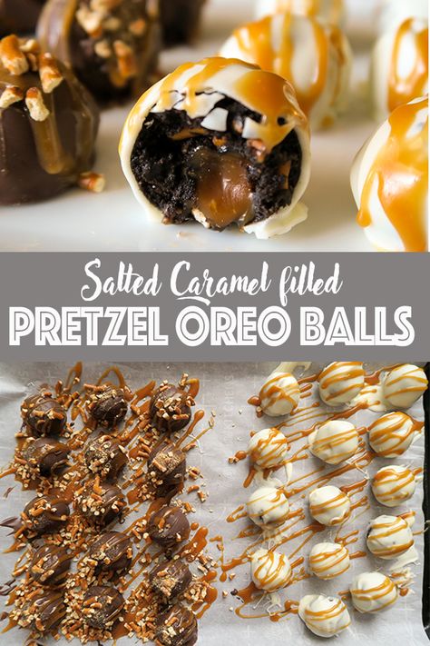 Puck Recipes, Salted Caramel Recipe, Cake Pucks, Caramel Recipe, Oreo Balls, Food Sweet, Melted Chocolate, Candy Desserts, Interesting Food