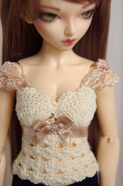 Vanilla ecru crochet top corset cami top tank top for | Etsy Crochet Barbie Patterns, Barbie Top, Crochet Barbie, Crochet Doll Dress, Top Corset, Crochet Barbie Clothes, Womens Crochet Patterns, Barbie Crochet, Lacy Tops