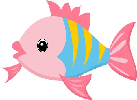 Sea Creatures Cartoon, Cartoon Png Transparent, Cute Cartoon Fish, Under The Sea Animals, Cartoon Sea Animals, Fish Clipart, Animal Templates, Cartoon Fish, Cartoon Png