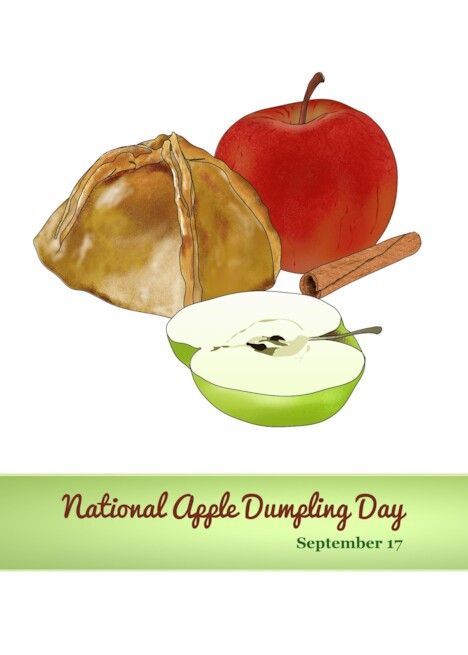 Apple Dumpling, Apples And Cinnamon, Apple Dumplings, Free Ecards, Fun Illustration, First Mothers Day, Birthday Fun, Green Apple, Red Apple