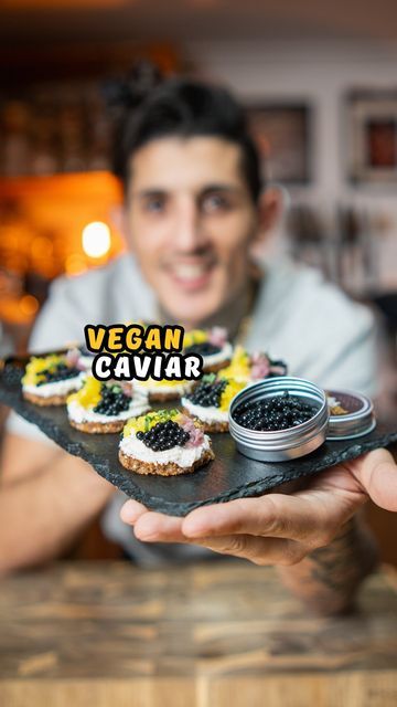 Vegan Caviar Recipe, Vegan Dashi, Vegan Caviar, Dashi Powder, Sodium Alginate, Caviar Recipes, Mushroom Powder, Molecular Gastronomy, Vegan Cooking