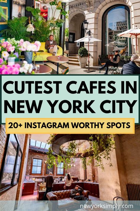 Coffee Shop Nyc, Nyc Cafes, Best Cafes In Nyc, New York City Instagram, Food In New York City, Cutest Cafes, New York Trip Planning, Cafe Nyc, Fun Restaurants In Nyc