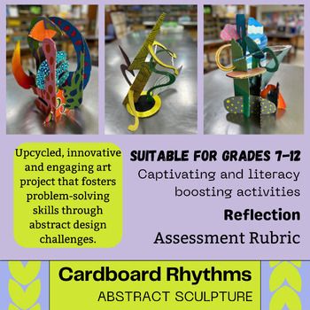 This cardboard abstract sculpture project is ideal for aspiring artists and beginners alike. It introduces the world of abstract art in a way that's easy to understand and fun to explore.This teaching package includes: Easy-to-Follow Lessons: the lessons are structured in a simple, clear manner, ensuring that both teachers and students can follow along effortlessly.Accessible Materials: focuses on commonly available materials like cardboard, making the lessons affordable and easy to implement in Yarn Sculpture Art, Art Project For Middle Schoolers, Sculpture Art Projects For High School, Middle School Sculpture Projects, Word Art Projects, High School Sculpture Projects, High School Sculpture, Simple Sculpture, Cardboard Sculptures