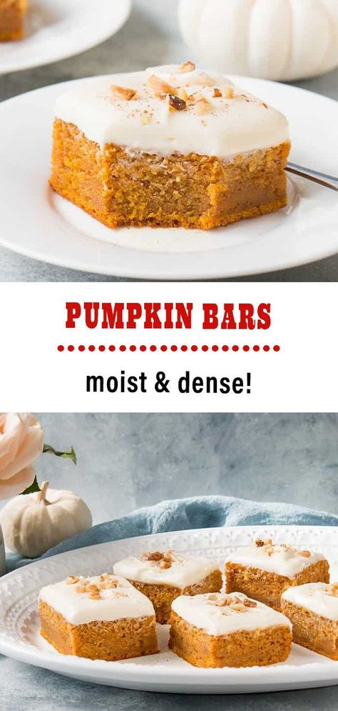 Pumpkin Bars Recipe, Easy Pumpkin Bars, Cream Cheese Bars, Frozen Pumpkin, Pumpkin Pie Bars, Pumpkin Recipe, Dessert Bar Recipe, Pumpkin Bars, Pumpkin Cream Cheeses