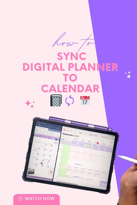 How to Sync Your Digital Planner to Your Google or Apple Calendar Digital Planner Ideas, Apple Calendar, Interactive Calendar, Planner Writing, Ultimate Planner, Online Calendar, Custom Planner, Cute Planner, Google Calendar