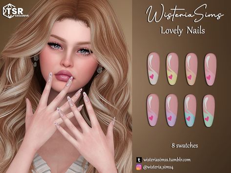 Sims 4 Cc Nails Short, Sims4 Cc Nails, Sims 4 Cc Finds Hair, Sims 4 Cc Nails, Ts4 Accessories, Cc Nails, Sims Accessories, Sims 4 Nails, Sims 4 Piercings