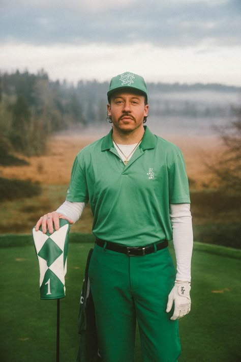 Macklemore created a line of golf clothes that pushes the boundaries of on-course style | Golf Equipment: Clubs, Balls, Bags | Golf Digest Golf Style Men, Pub Golf, Golf Fashion Men, Mens Golf Fashion, Golf Fits, Golf Aesthetic, Boys Golf, Golf Socks, Golf Style