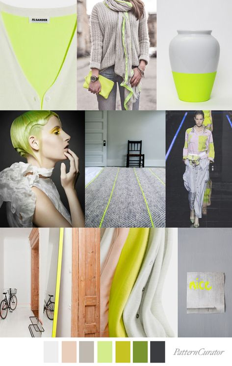 NEON MINIMALIST by Pattern Curator  (FW20/21) Neon Minimalist, Pattern Curator, Colour Party, Color Boards, Fashion Moodboard, Color Trends Fashion, Colour Ways, Fashion Themes, 3d Tutorial