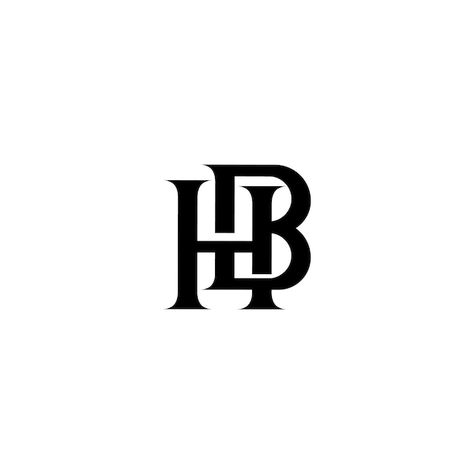 Hb logo | Premium Vector #Freepik #vector #lettering #logos #branding #logo-design Hb Logo, Monogram Outfit, Clothing Brand Logos, Tattoos For Black Skin, Simple Logo Design, Monogram Logo Design, Minimal Logo Design, Hd Wallpapers For Mobile, Letter Logo Design