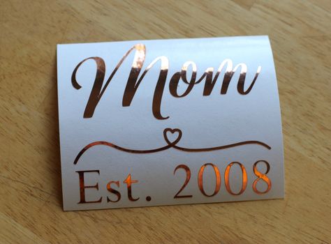 Mom decal // customized Mother’s Day Decal // Rose Gold Vinyl // Mother’s day Gift // coffee mug decal // car sticker // present for mama by MyNorthernWishes on Etsy Cricut Decals, Mother's Day Projects, Gold Decal, Decal Ideas, Money Makers, Glitter Tumblers, Gold Vinyl, Sticker Ideas, Tumbler Decal