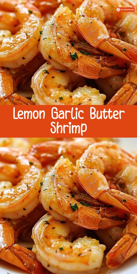 Enjoy the zesty taste of Lemon Garlic Butter Shrimp! Marinated in lemon-lime soda and cooked in garlic butter, this dish is fresh and flavorful. Butter Sauce For Shrimp, Garlic Butter Shrimp In Oven, Lemon Butter Garlic Shrimp Pasta, Spicy Garlic Lemon Butter Shrimp, Lemon Butter Shrimp, Lemon Garlic Butter Shrimp, Buttered Shrimp Recipe, Best Shrimp Recipes, Lemon Garlic Shrimp