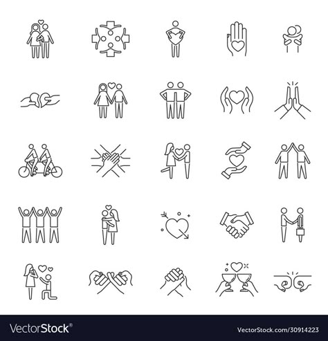 Symbols Of Love Art Ideas, Symbols For Togetherness, Symbols For Community, Symbols Of Trust, Respect Drawing Ideas, Community Drawing Ideas, Symbol Of Kindness, Social Work Symbol, How To Draw Friends