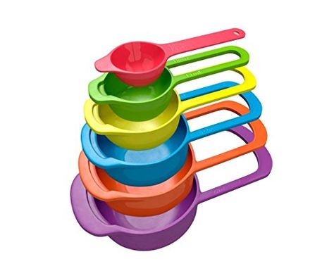 Christmas Sensory, Kitchen Essentials List, Rainbow Kitchen, Cooking Items, Baking Measurements, Barrel Curling Iron, Measuring Ingredients, Measuring Cups And Spoons, Measuring Cups & Spoons