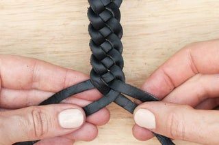 Braided Leather Bracelet Diy, 4 Strand Braid, Leather Bracelet Tutorial, 4 Strand Braids, How To Make Leather, Diy Leather Bracelet, Strand Braid, Braided Leather Bracelet, Mens Leather Bracelet