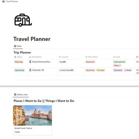 Travel Planner is a free notion template making planning trips, adventures simple & easy. Never forget any travel ideas & your vacation ideas; Save them in this customizable template ⚡ Vacation Planning Template, Trip Planning Template, Free Travel Planner, Planning Trips, Travel Planner Template, Planning Template, Vacation Planner, Notion Template, Free Travel