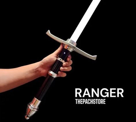 WonderForce Ranger Lightsaber (Sword-Like Crossguard) | New Saber Alert - SaberSourcing Black Lightsaber, Crossguard Lightsaber, Medieval Lightsaber, Weathered Lightsaber, Old Republic Lightsaber, Star Wars Dark Saber, Jedi Armor, Unstable Lightsaber, Swords Medieval