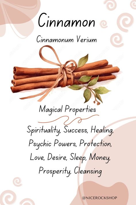 Cinnamon, a versatile spice steeped in spirituality, is renowned for its magical properties in promoting success, healing, and psychic powers. It's cherished for its protective energy, igniting love and desire, while also aiding in peaceful sleep, attracting money, prosperity, and cleansing negative influences from one's life. #cinnamon #healing #spirituality #spice #rockshop #paducahky Money Prosperity, Attracting Money, Magickal Herbs, Protective Energy, Healing Spirituality, Unhealthy Snacks, Magic Herbs, Magical Herbs, Psychic Powers