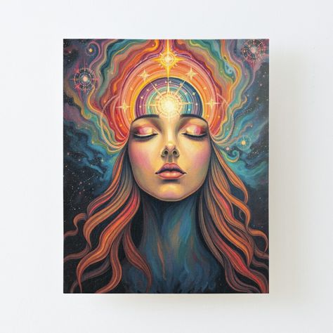 Get my art printed on awesome products. Support me at Redbubble #RBandME: https://www.redbubble.com/i/canvas-print/Star-Gazer-Spiritual-Healing-Acrylic-Painting-by-Arwen-Art/165502507.56DNM?asc=u Canvas Painting Ideas Spiritual, Spiritual Paintings Canvases, Spiritual Acrylic Painting Ideas, Acrylic Spiritual Paintings, Starseed Artwork, Spiritual Paintings, Spiritual Healing, Healing, Acrylic Painting