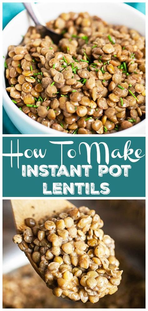 Instant Pot Lentils, Pressure Cooker Lentils, Lentils Instant Pot, How To Cook Lentils, How To Cook Greens, Side Dishes For Chicken, Dried Lentils, Italian Spices, Brown Lentils