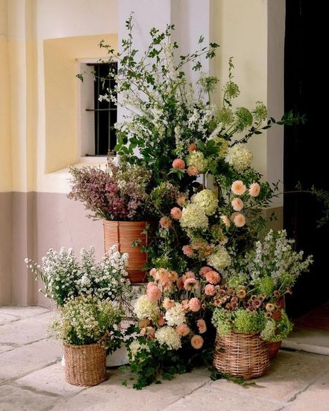 Il Profumo Dei Fiori on Instagram: "How much i loved this rustic wedding!! Lime Hydrangea is one of my favourite september flower. @agnesesognasempre @scottiricevimenti @alessandropentene @ilprofumodeifiori" Basket Florals Wedding, Hydrangea Arrangements Wedding, Lime Hydrangea, September Flower, Hot Air Balloon Wedding, Fall Garden Wedding, September Flowers, Fall Hydrangea, Seaside Garden