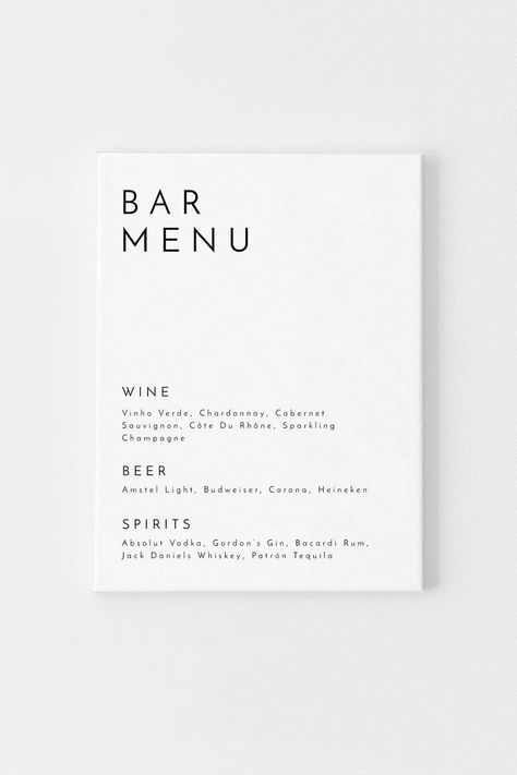 Get your modern restaurant menu designed by a professional on Fiverr.com! #restaurantmenudesign #fiverr#Bar_Menu_Wedding_Sign #Menu_Wedding_Sign #Wedding_Bar_Menu_Template #Menu_Design_Layout Bar Menu Wedding Sign, Menu Wedding Sign, Wedding Bar Menu Template, Drink Menu Design, Wedding Drink Sign, Bar Menu Template, Menu Design Inspiration, Menue Design, Menu Layout