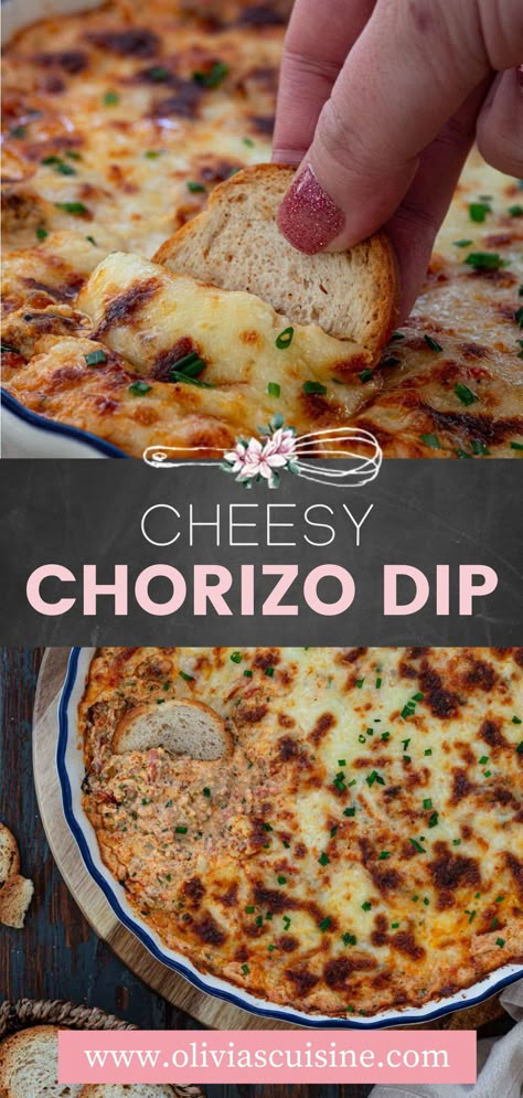 Dip With Chorizo, Chorizo Dip, Queso Cheese Dip, Sausage Dip, Chorizo Recipes, Queso Cheese, Keto Dinners, Hot Italian Sausage, Queso Dip