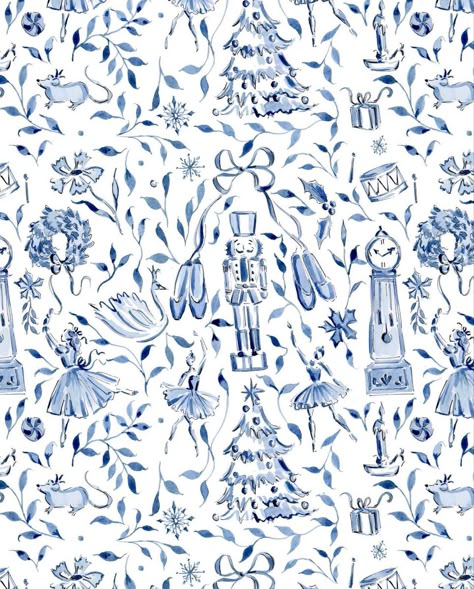 Aesthetic Blue Christmas Wallpaper, Coastal Christmas Wallpaper, Riley Sheehey Christmas, Blue And White Christmas Wallpaper, Navy Blue Christmas Wallpaper, Blue Toile Christmas, Winter Iphone Widgets, Vintage Christmas Widgets, Blue And White Christmas Aesthetic