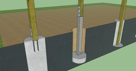 Pole Barn Foundation Options | MilMar Pole Buildings Pole Barn Cost, Barn Foundation, Diy Pole Barn, Pole Barn Builders, Metal Pole Barns, Pole Barn Ideas, Pole Barn Kits, New House Construction, Pole Barn Construction