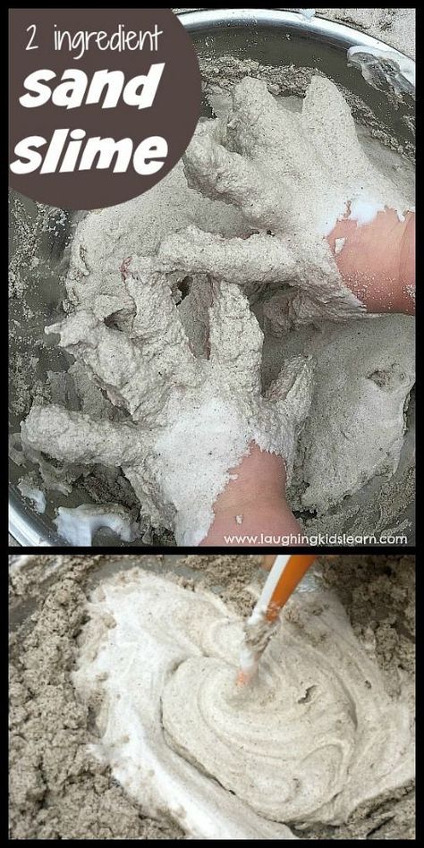 2 ingredient sand slime or sand foam for kids sensory play. Great for sensory play and messy play. #playmatters #sandfoam #sandslime #slime #diyslime #kidsplay #sensoryplay #sensorylearning #ot #sensory #sensorydevelopment #earlyyears #teacher #parenting Outside Messy Play, Sandpit Play Ideas Preschool, Messy Play Preschool, Sand Play Ideas Preschool, Outdoor Messy Play Ideas, Messy Play For Preschoolers, Sand Activities For Toddlers, Summer Messy Play, Sandpit Ideas Childcare