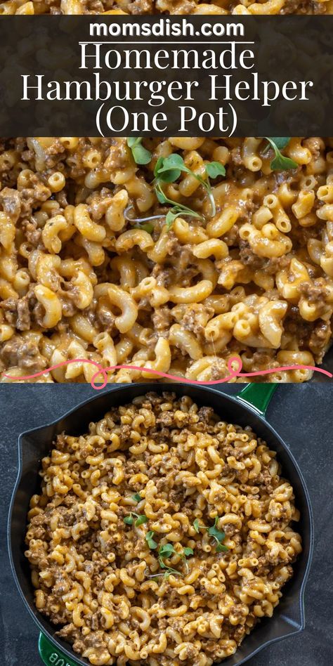 Get a taste of childhood with homemade hamburger helper featuring elbow macaroni, ground beef, and a cheesy sauce. You’ll never go back to the store-bought version! Homemade Beef Hamburger Helper, Hamburger Helper With Potatoes, Crockpot Elbow Pasta Recipes, Ground Beef Elbow Macaroni Recipes, Elbow Noodles And Ground Beef, Easy Hamburger Helper Recipes, Hamburger And Macaroni Recipes, Ground Beef Macaroni Recipes, Ground Beef And Macaroni Recipes