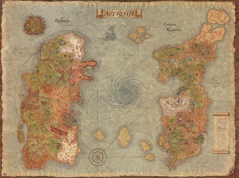 Detailed map of Azeroth World Of Warcraft Map, Warcraft Map, Azeroth Map, Map Canvas Painting, Map Paper, Map Canvas, Detailed Map, Wow Art, World Of Warcraft