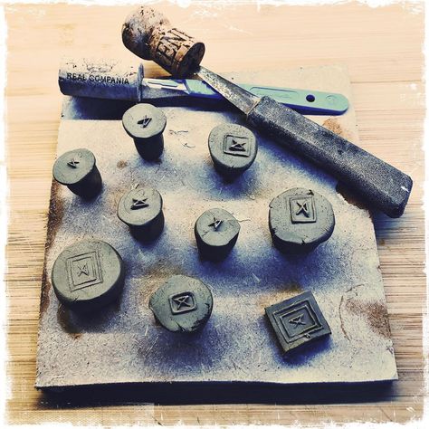 AnastasiaK on Instagram: “In the process of creating my personalised makers- mark stamp ... for when I’m famous ... 😂 #ceramics #clay #clayart #potterystudio” Pottery Makers Mark Stamp, Pottery Makers, Pottery Marks, Pottery Ideas, Pottery Studio, Clay Ceramics, Clay Pottery, Display Ideas, Window Display