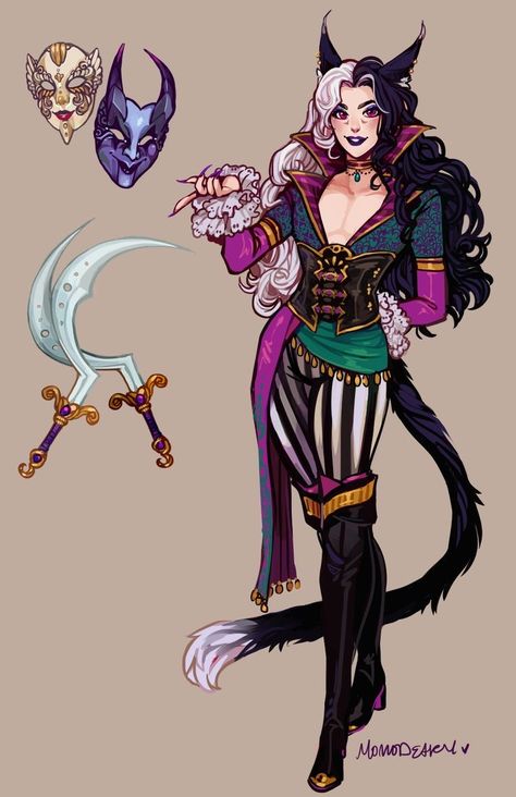 Tiefling Jester, Female Bard Outfit, Dnd Circus Character, Dnd Bard Female, Female Bard Character Design, Bard Outfit Female, Dnd Bard Outfit, Bard Clothes, Bard Character Design