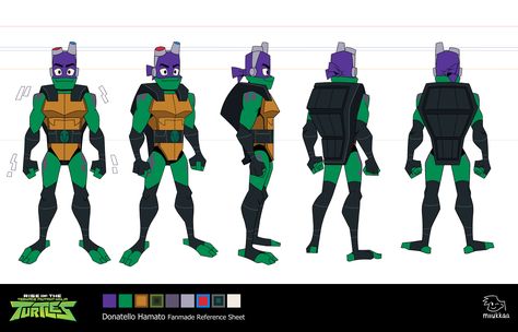 Rottmnt Character Study, Donatello Reference, Donatello Rise Of The Tmnt, Rottmnt Height Chart, Rottmnt Donatello Reference, Rottmnt Donnie Sketch, Rottmnt Art Study, Rise Donnie Reference, Donnie Rottmnt References