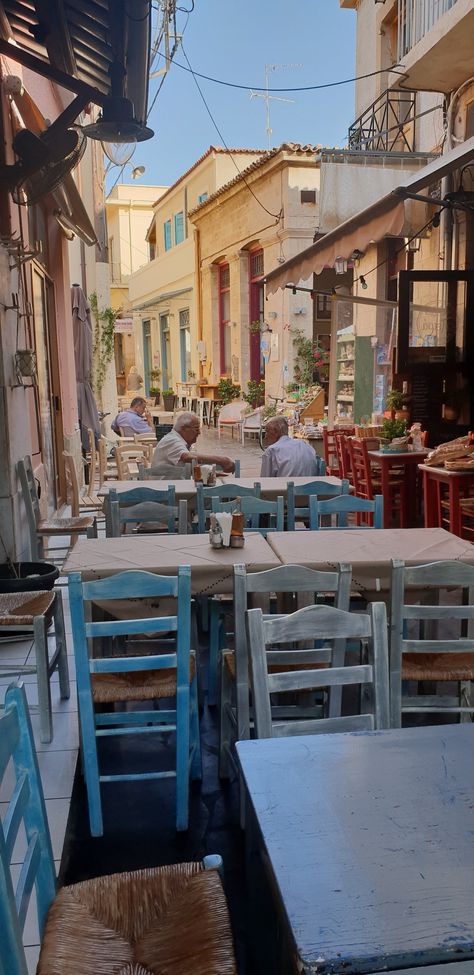 Aegina in the Saronic Islands in Greece Mediterranean Coffee, Aegina Greece, Aesthetic Pasta, Islands In Greece, Colorful Tiles, Italian Aesthetic, Coffee Aesthetics, Mediterranean Summer, Feels Like Summer