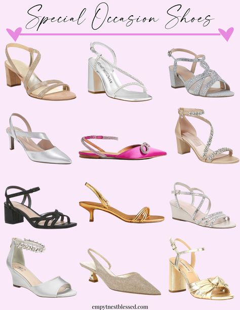 Shoes For Women Over 50, Walmart Dresses, Midlife Fashion, Formal Heels, Special Occasion Shoes, Groom Shoes, Dressy Shoes, Empty Nest, Occasion Shoes