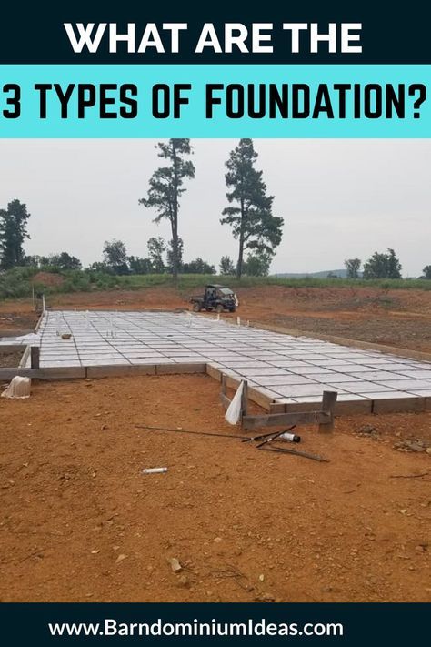 Foundation types vary, but likely your house or home's addition does or will have one of these three foundations: full or daylight basement, crawlspace, or concrete slab-on-grade. Home Addition Foundation, Diy House Foundation, Diy Foundation House, Diy Concrete Foundation, Building Foundation Construction, House Foundation Ideas, Small House Foundation, House Foundation Plan, Building A House On A Budget