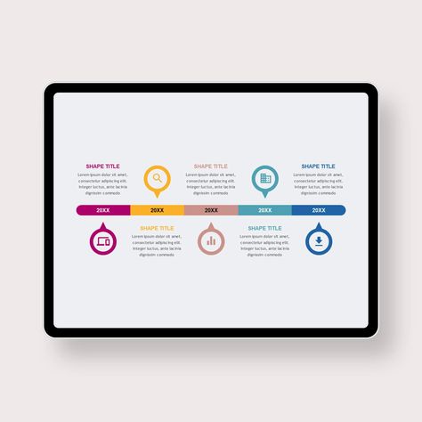 Color Bar Timeline PowerPoint Templates Dashboard Design Template, Simple Powerpoint Templates, Powerpoint Free, Infographic Powerpoint, Documents Design, Timeline Infographic, Powerpoint Design Templates, List Design, Ppt Design