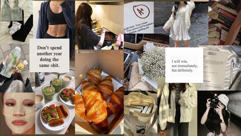 Horizontal vision board 2023 Vision Board Horizontal, Horizontal Vision Board Pictures, Mood Board Horizontal, Horizontal Moodboard, Horizontal Vision Board, Vision Board Wallpaper Desktop, Notion Vision Board, Notion Pictures, Inspiring Wallpapers