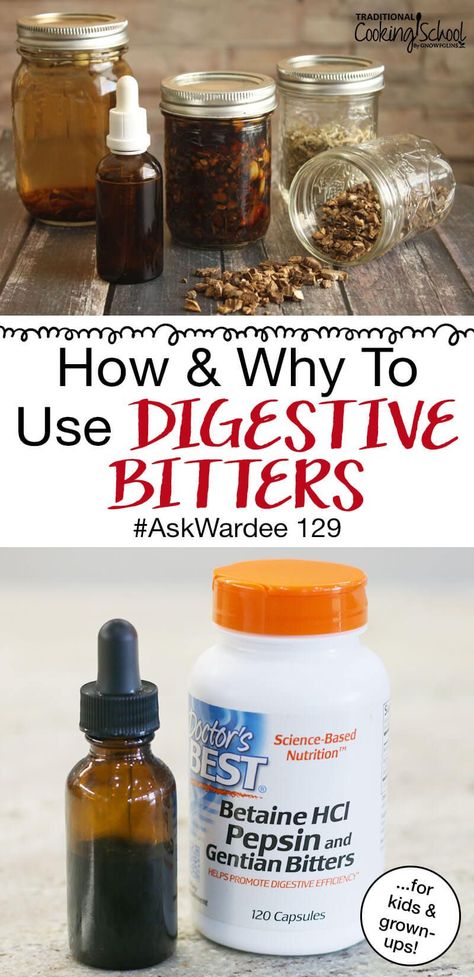 What are digestive bitters? Can they help with bloating, heartburn, or stomach aches after eating food? Can kids use them? These natural remedies have been consumed with meals as a way to kickstart digestion for generations. The benefits are numerous: increased appetite and circulation, improved digestion, enzyme stimulation, and more! Watch, listen, or read to get a list of digestive bitters and healthy recipes for how to use them! #natural #remedies #herbs #digestive #bitters Digestive Bitters, Digestive Organs, Bitter Greens, Increase Appetite, Help Digestion, Stomach Ache, Stomach Acid, Eating Food, Improve Digestion